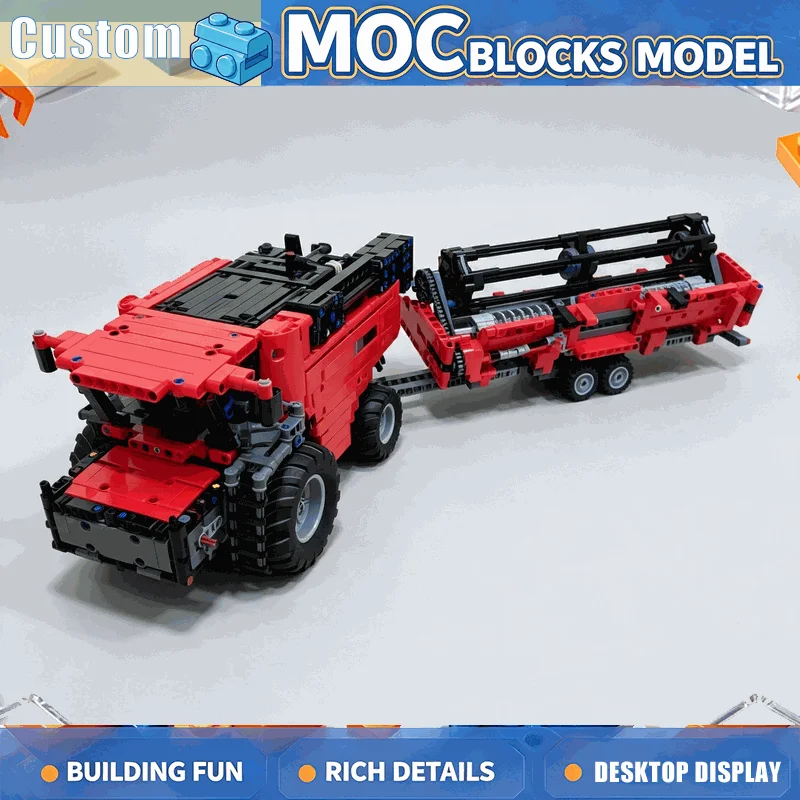 1955PCS Farm Combine Harvester Building Blocks Agricultural Vehicle Model DIY Assembly Brick Creative Educational Display Gift