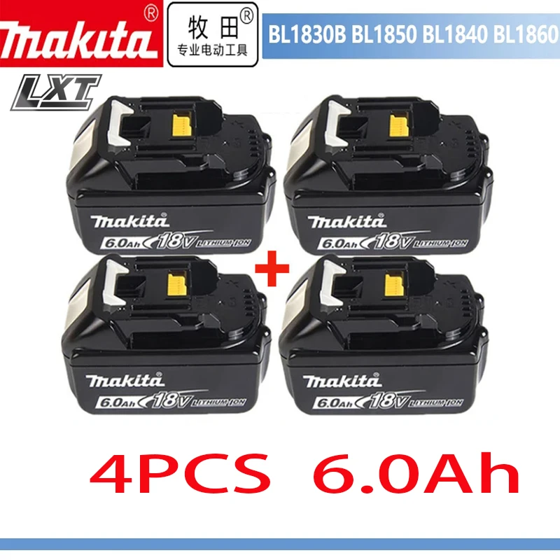 

100% batería recargable de iones de litio Original Makita 18V 6000mAh 18V baterías de repuesto para BL1860 BL1830 BL1850 BL1860B