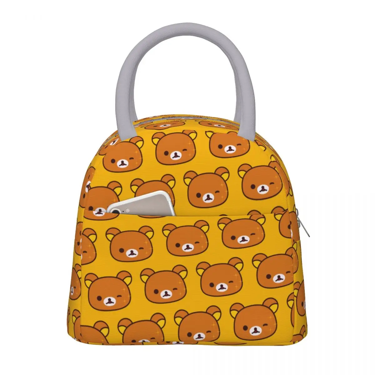 Rilakkuma Wink Bear Insulated Lunch Bag Food Container Bags Reusable Cooler Thermal Lunch Boxes For Travel