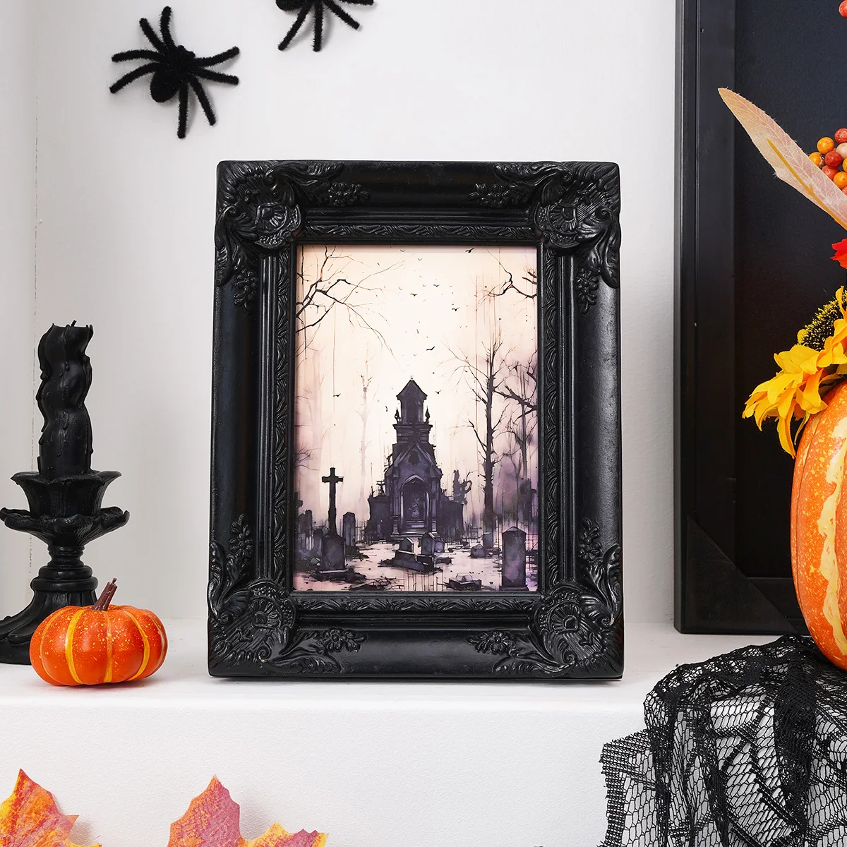Halloween-Themed Resin Photo Frame