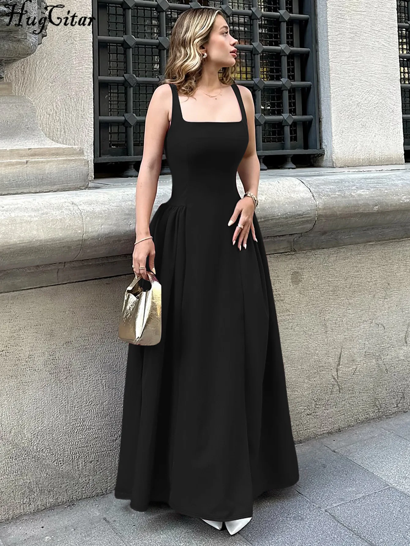 Hugcitar Elegant Straps Backless Solid Zipper Frill Sexy Bodycon Maxi Dress Summer Casual Outfit Evening Party Birthday Vacation - AliExpress 200000345 Hugcitar Elegant Straps Backless Solid Zipper Frill Sexy Bodycon Maxi Dress Summer Casual Outfit Evening Party Birthday Vacation - AliExpress 200000345