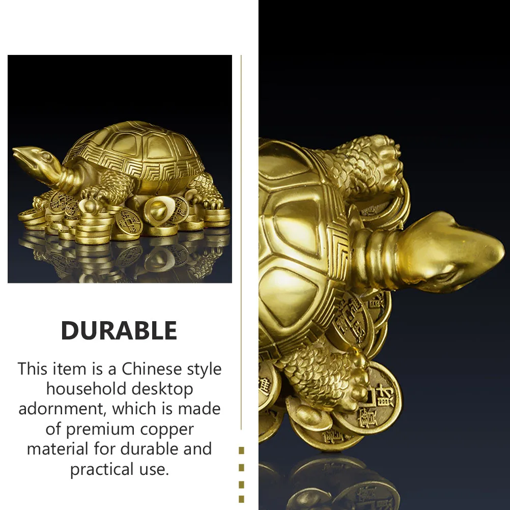 

Copper Tortoise Brass Auspicious Ornament Decorative Artware Home Furnishing Classical Handicraft Feng Shui Decoration Symbol Of