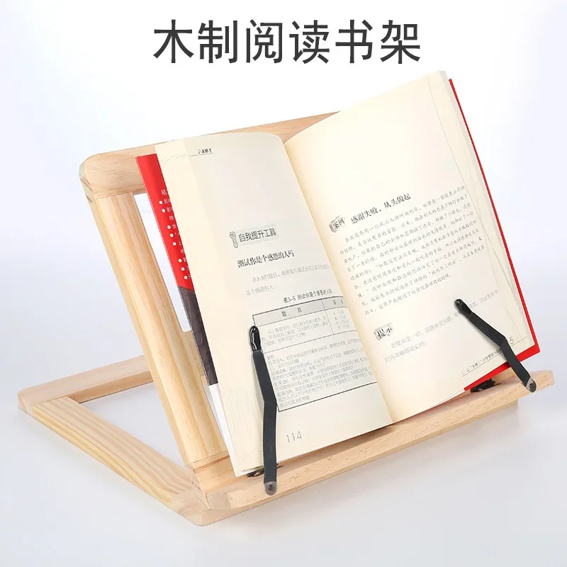 Portable Adjustable Book Holder Tray and Page Paper Clips-Cookbook Reading Desk Sturdy Bookstand-Textbooks Lightweight Bookstand