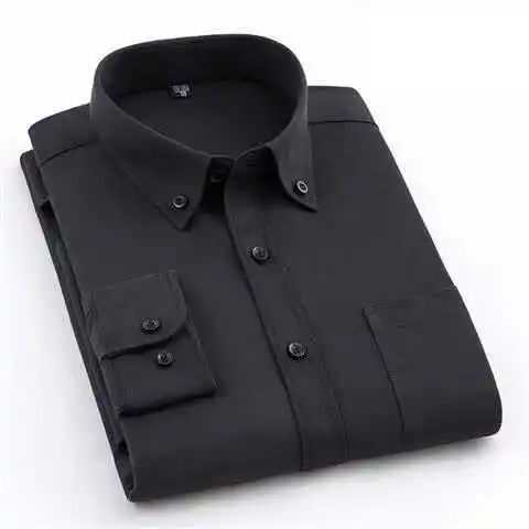 Men's Long Sleeve Shirt Casual Loose Wear Resistant Autumn Fashion Urban Style Standard Fit Breathable Moisture Wicking