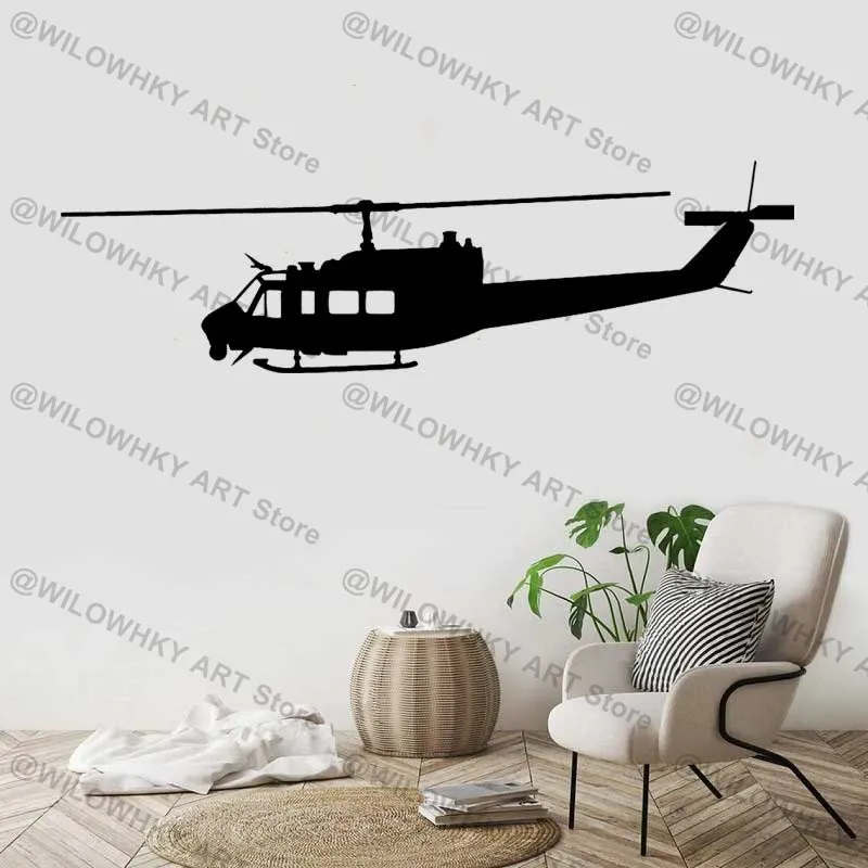 Military Aviation Aircraft Helicopter Sticker Bell 412 Helicopter Room Bedroom Car Decoration Vinyl Wall Sticker Decal Gift