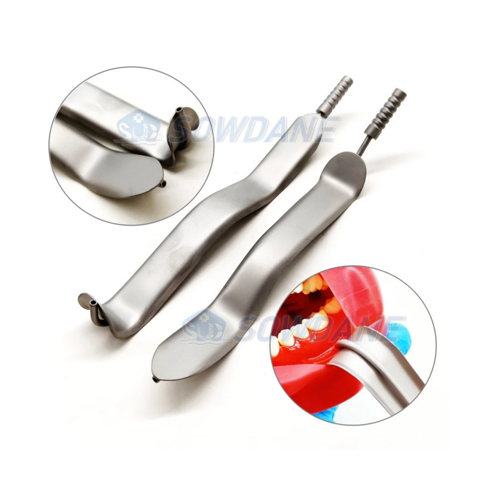 G Lab Retractor with Suction Tools Tube Lip Tongue Depressor Lab Retractors Lip and Cheek Mouth Opener Tool