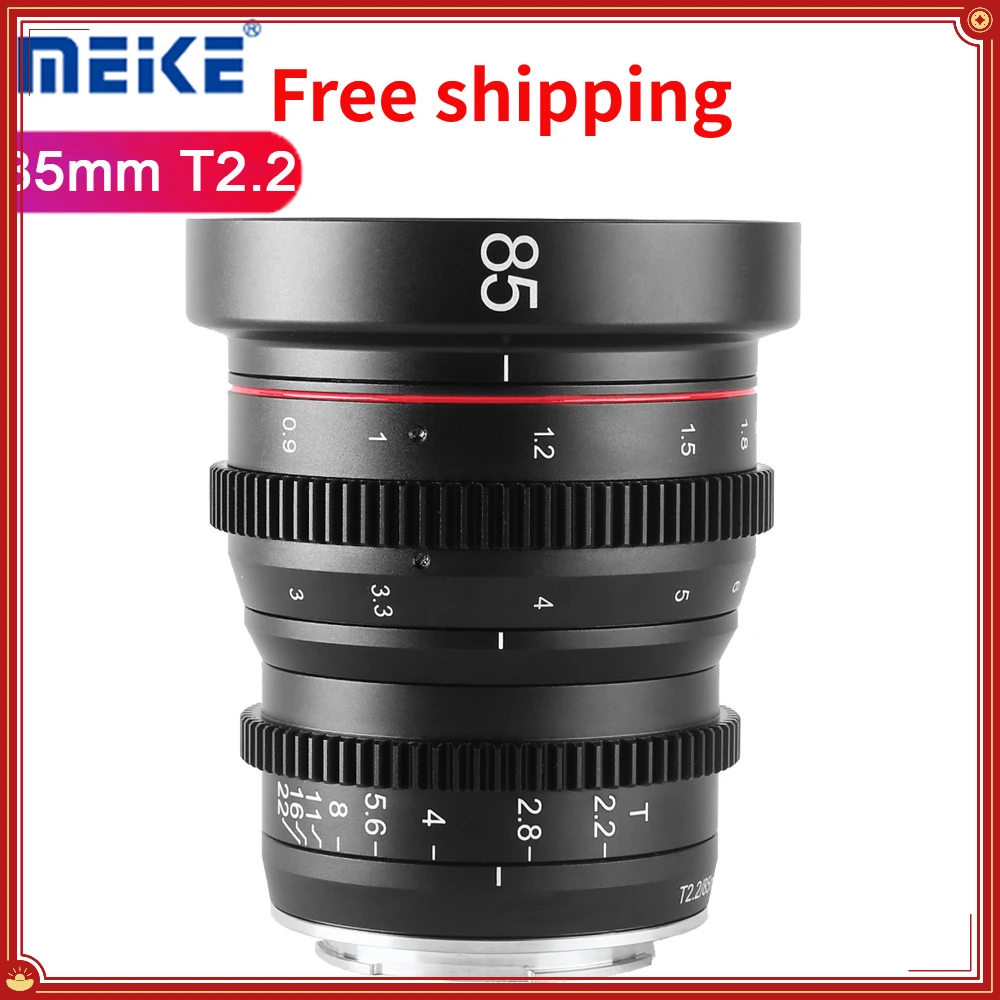 

Meike 85mm T2.2 Cine Lens Large Aperture Manual Focus Prime 4K for Olympus Panasonic M43/ for Fujifilm X-Mount/ for Sony E-Mount