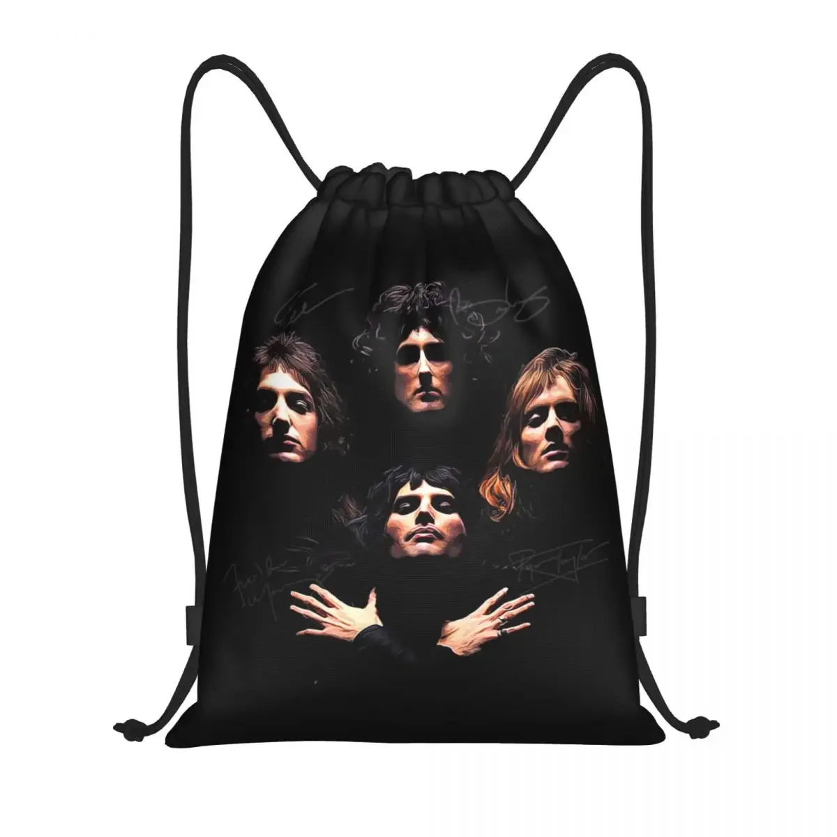 Custom Freddie Mercury Heavy  Drawstring Bag For Training Yoga Backpacks Women Men Rock Band Sports Gym Sackpack