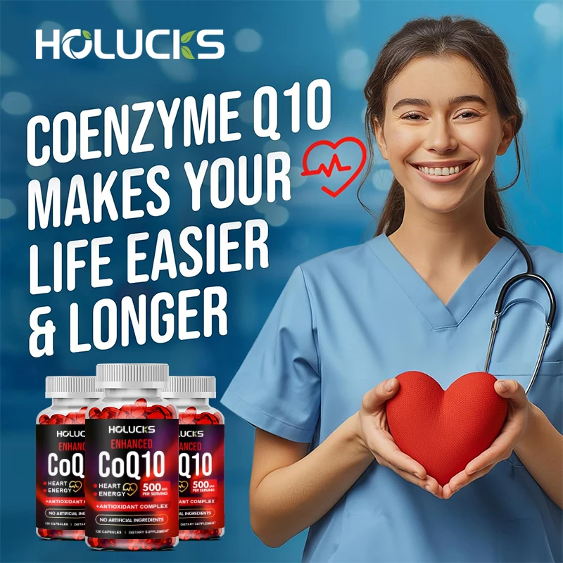 High Absorption CoQ10 500MG - for Heart Health & Energy Production - Enhanced CoQ10 Nutritional Supplements with Coenzyme Q10