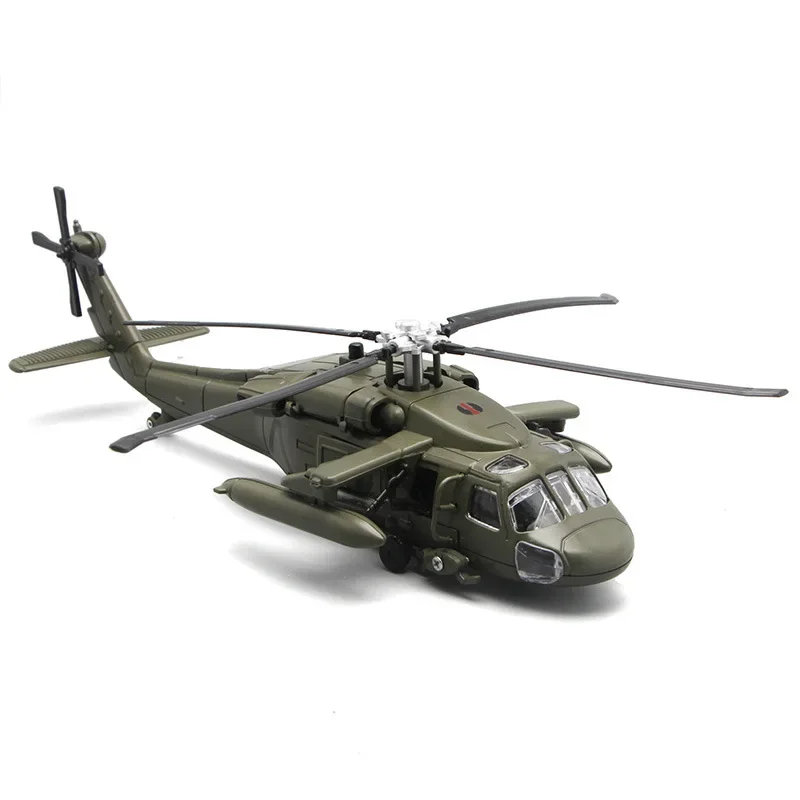 F64-3 Simulation Fighter Model Collection-grade Decoration,Black Hawk Gunship Alloy Military Model