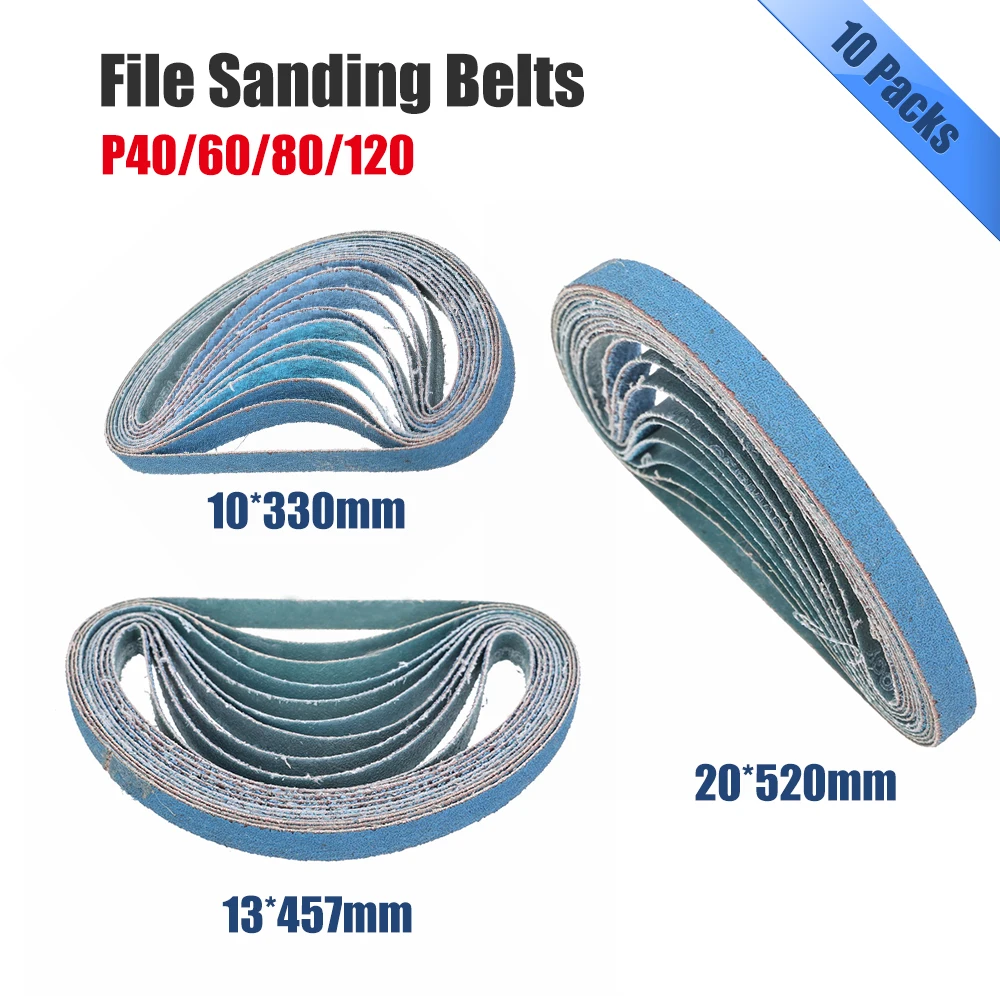 10pcs 520*20mm Green Silicon Carbide Sanding Belts 40# 60# 80# 120# Abrasive Sanding Belts For Belt Sander Abrasive Tools