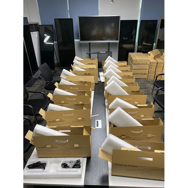 65Cm 3x3 Floor Stand Portable Kiosk Totem Media Advertising Display Player LCD Digital Signage Hologram 3D Light Emitting Diode
