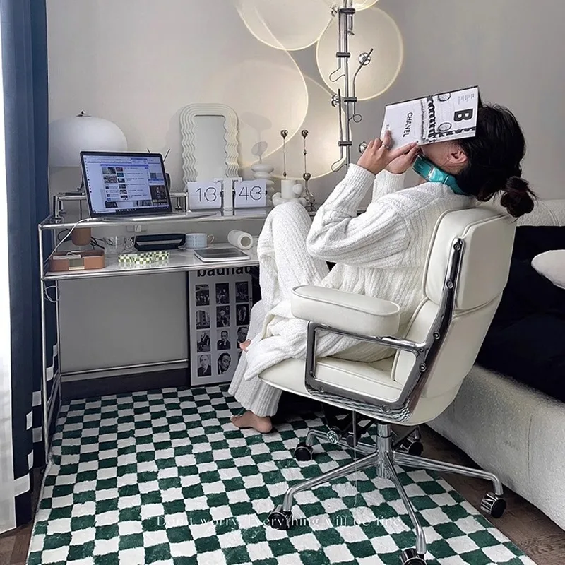 

Wheels Back Cushion Office Chair Handle Sponge Computer Ergonomic Office Chair Vanity Leather Cadeira Escritorio Home Furniture