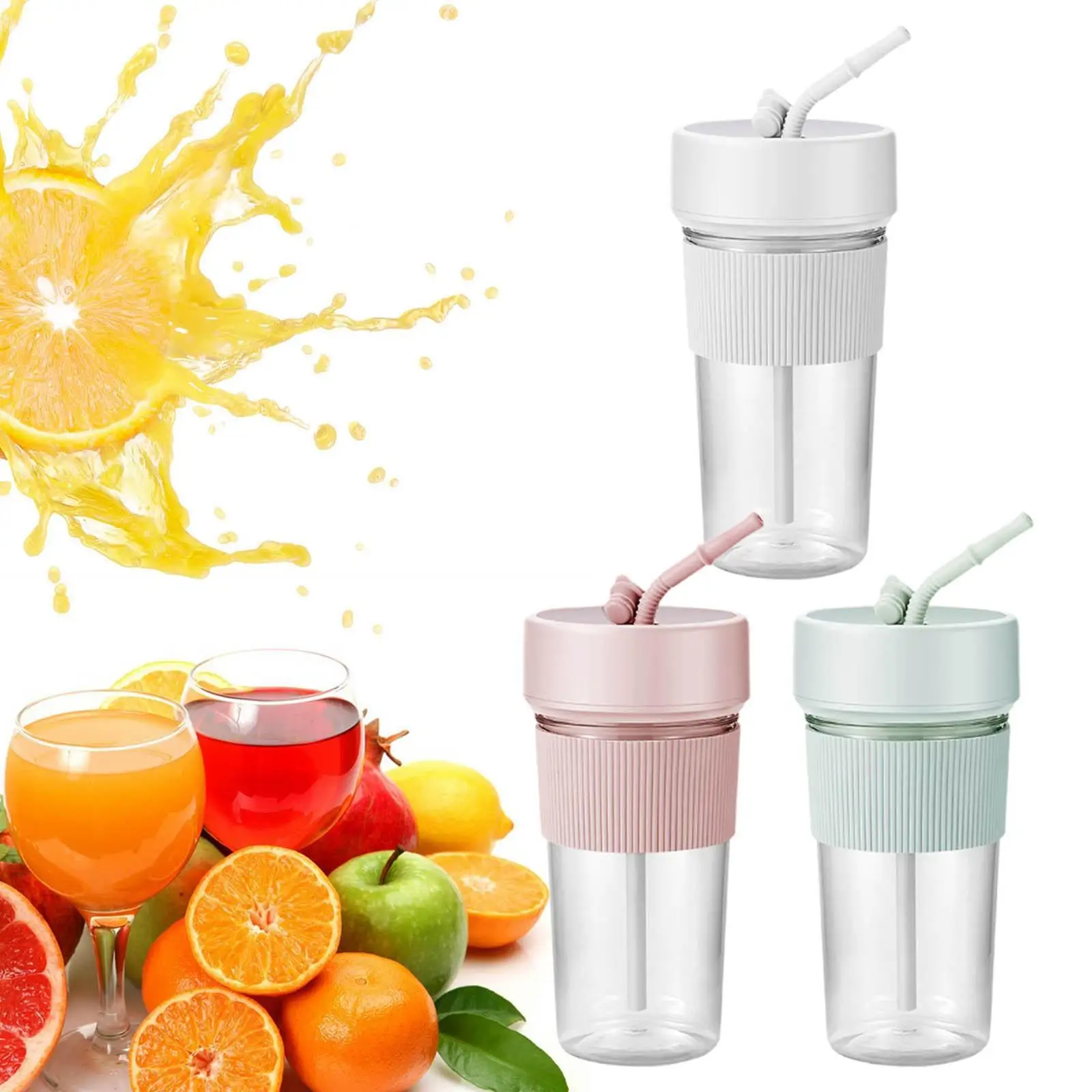ジューサーミキサーカップ 簡単洗浄 充電式 ジュースメーカー 高速 ミニハンドブレンダー アウトドア 室内 キッチン 旅行 ホームジム用