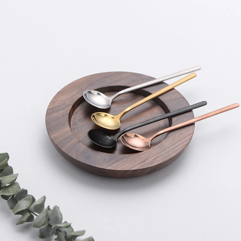 

4pcs Coffee Spoon Kitchen Stirring Spoons Multifunctional Mixing Food Grade 304 Stainless Steel Rust Free Lightweight
