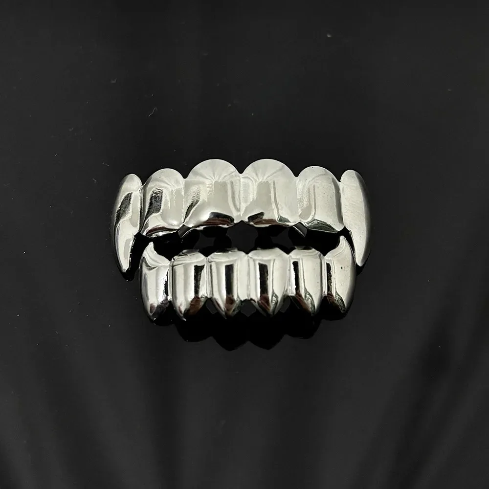 Klassische Glänzende Vampirzähne Zahnkappen Hip-Hop 6/6 Glatte Oberfläche Zahn-Grills für Frauen Männer Halloween Cosplay Schmuck Geschenk – Detail 24