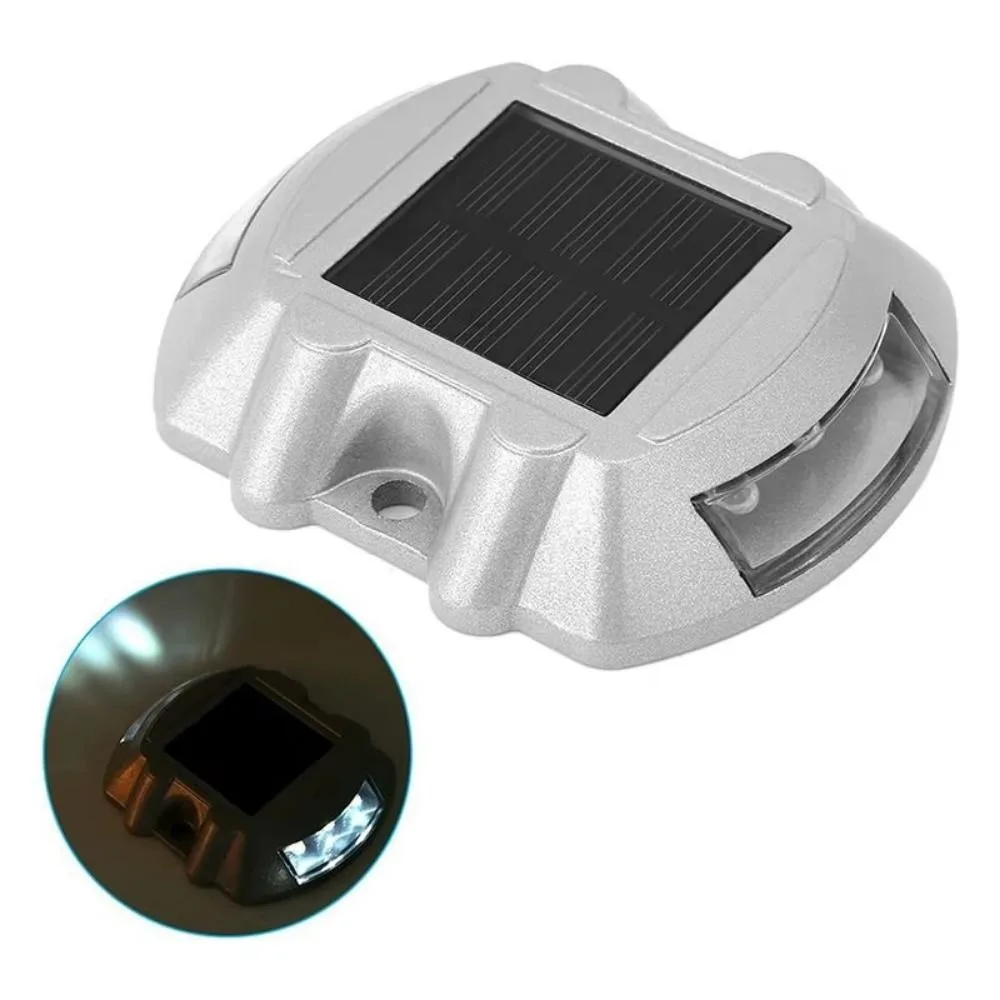 Warning Light Smart Solar Road Stud Reusable Casting Aluminum Driveway Light Pressure Resistance Durable Solar Lamp Driveway