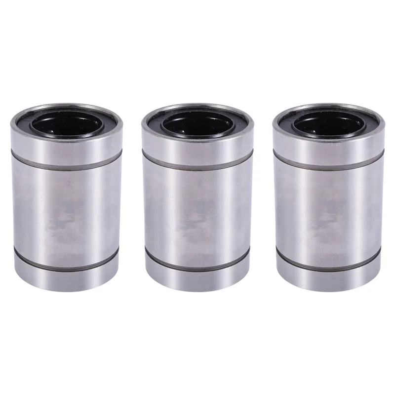 3X LM25UU 25mmx40mmx59mm Double Side Rubber Seal Linear Motion Ball Bearing Bushing