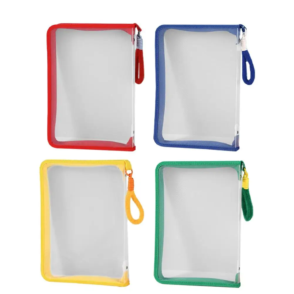 

4 шт. прозрачная сумка для канцелярских принадлежностей на молнии, портативные сумки для хранения, многофункциональный кошелек для документов, пластиковые пакеты для