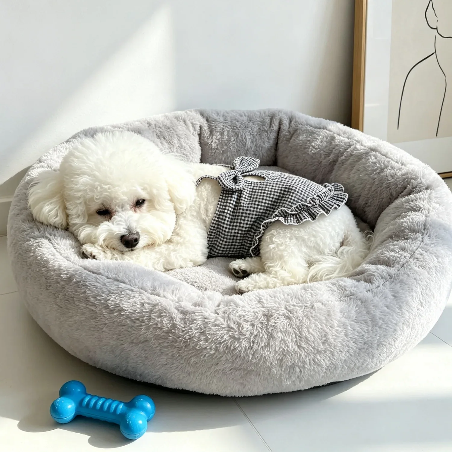1 Stück Sommer-Haustierkleidung für kleine Hunde, niedliches gerüschtes gestreiftes Hundetanktop, atmungsaktive Welpenweste, süße Rüschen-Hundebekleidung – Detail 3