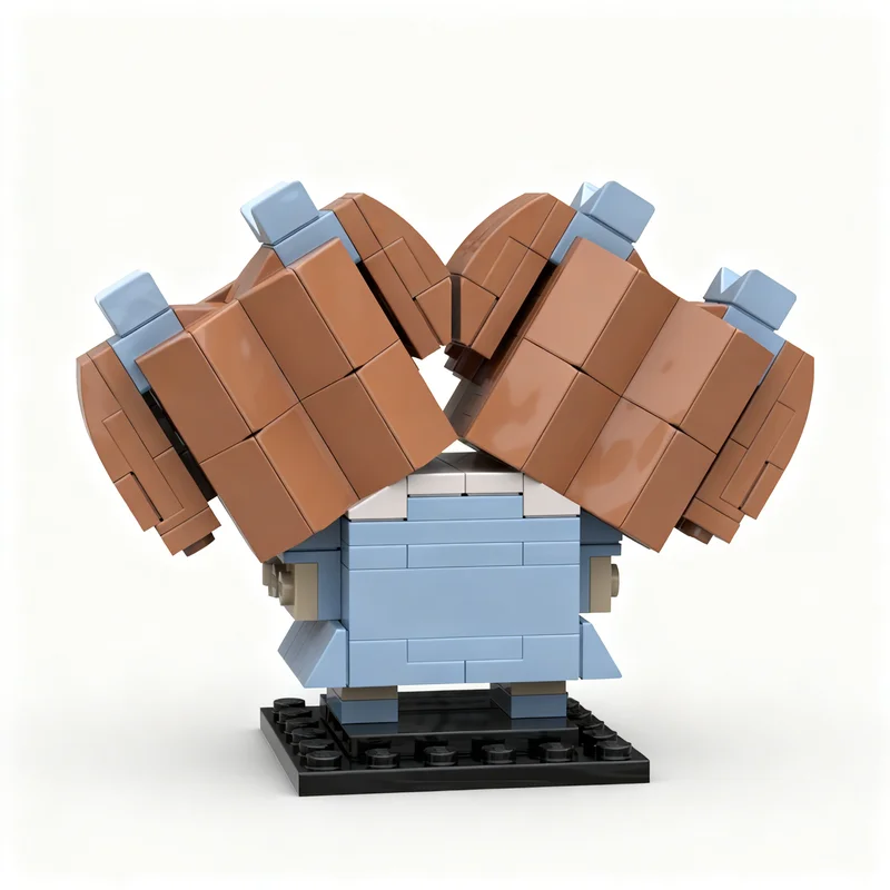 240pcs MOC BrickHeadz Double Heather - Garbage Pail BricKidz Model Toys Building Blocks Architecture Christmas Gift Idea Brick