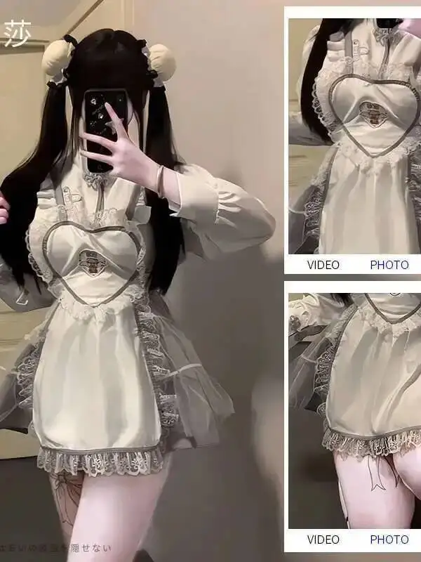 Nieuwe Chinese Stijl Keuken Meid Cheongsam rollenspel Uniform Verleidelijke Meid Jurk Elegante Zoete Mode Vrouwen Jurk 5NIT