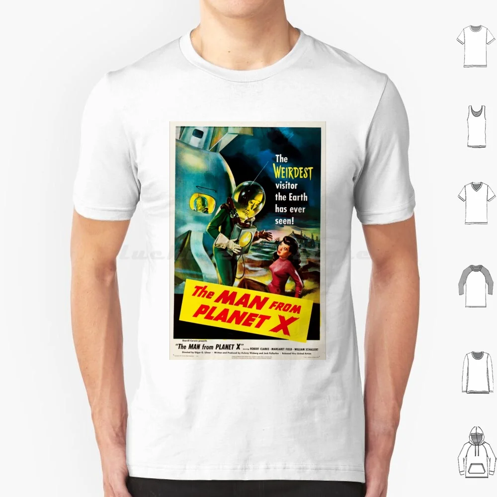 The Man From Planet X Science Fiction Classic Movie T Shirt Big Size 100% Cotton Antique Vintage Retro Old Advertising Ads Art