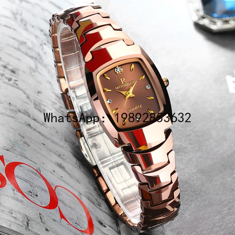 LYY fashion ultra-thin square waterproof women's watch women's watch tungsten steel strap quartz watch niche high sense