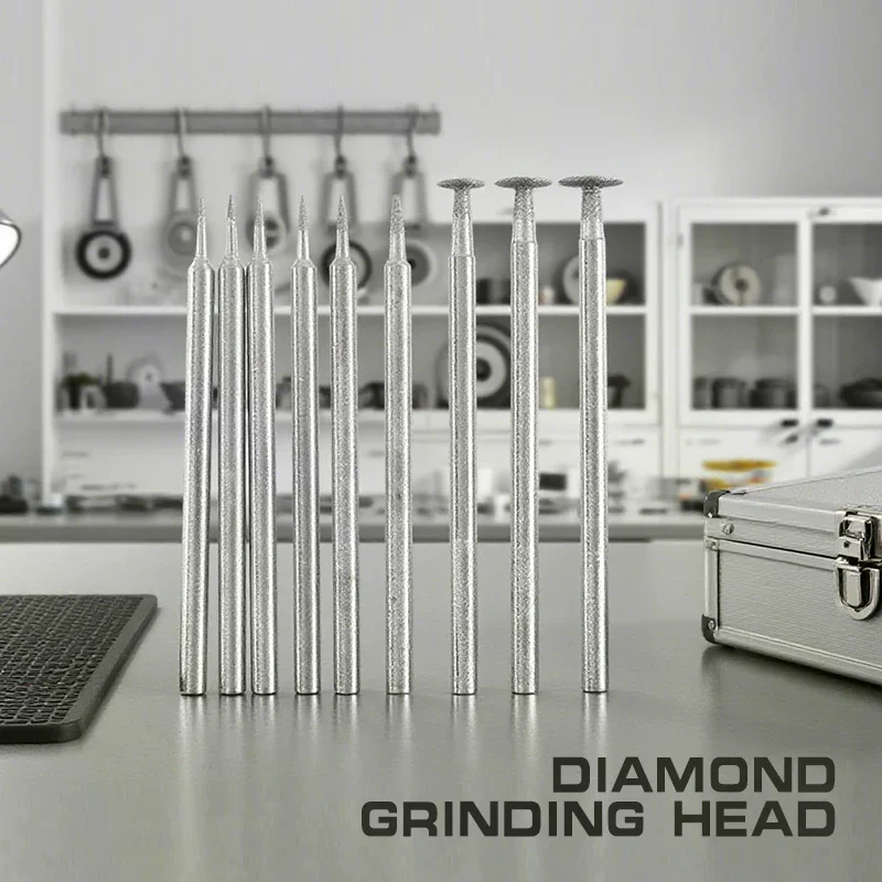10/20 szt. Frezów szlifierskich Dremel, akcesoria, trzpień 2,35 mm, ultracienki, główka T, diamentowy punkt montowany, narzędzie do rzeźbienia, polerowania i grawerowania kamienia i jadeitu