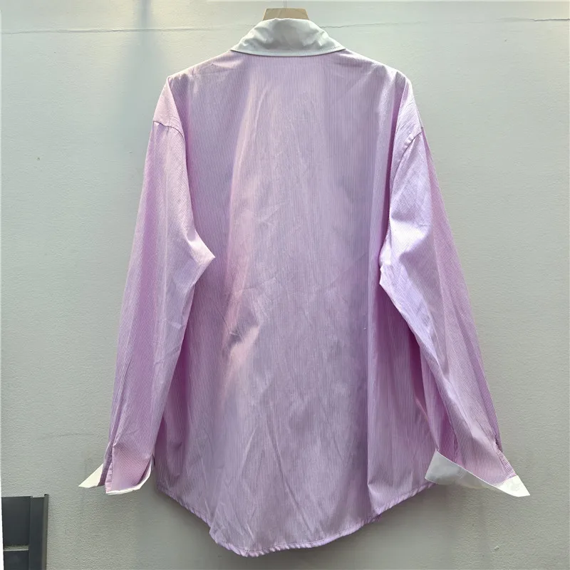 Korean Sweet Women Blouse Heavy Embroidery Small Floral Patchwork Lapel Shirt New Chinese Style Elegant Ladies Casual Tops