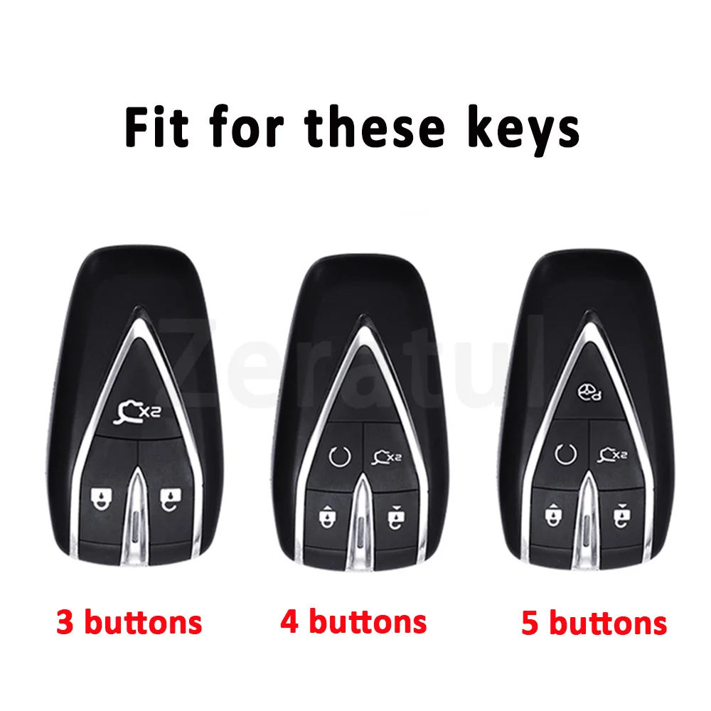 3 4 5 Button TPU Shell Fob  Accessories Car Key Case Cover for Changan X7 X5 CS35PLUS CS55 PLUS CS75 PLUS Oshan UNIT UNIK