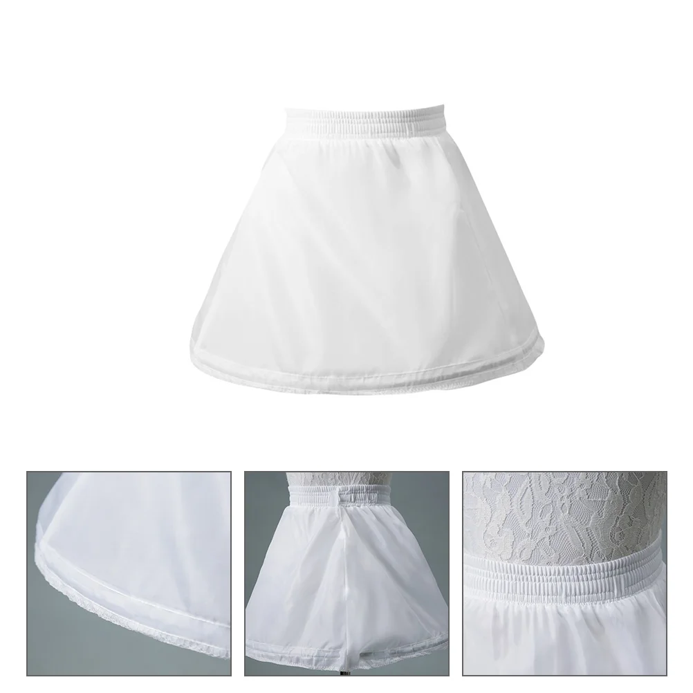 

Petticoat Polyester Kids Underskirt Wedding Bubble Pettiskirt Tutu Skirt Lolita Dress Adjustable Steel Ring Layered Sense