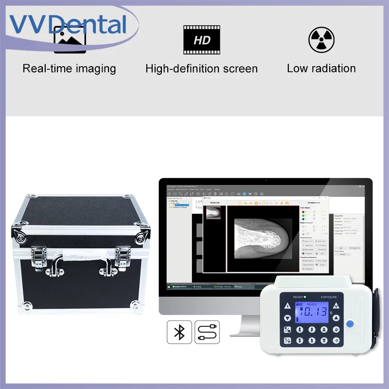 

VVDental Dental X-Ray Machine with Digital Control Panel with Sensor Portable Small Digital Film HD Photography Dentistry Tool