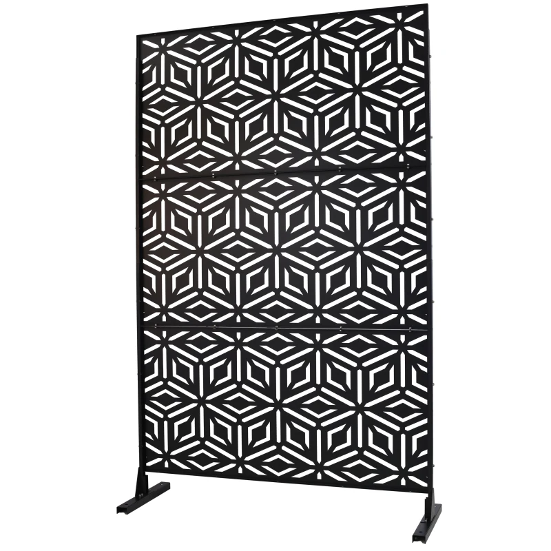 Schermo privacy per esterni e interni Schermo privacy in metallo 76 H×48 W, Schermo privacy decorativo indipendente per terrazza, balcone, patio, P