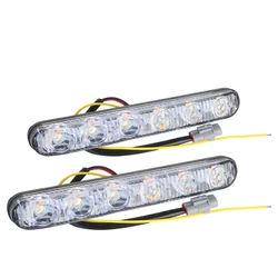 1 Pair DRL Universal Turn Signal Indicators Waterproof Auto Daytime Running Lights Car Daytime LED Light