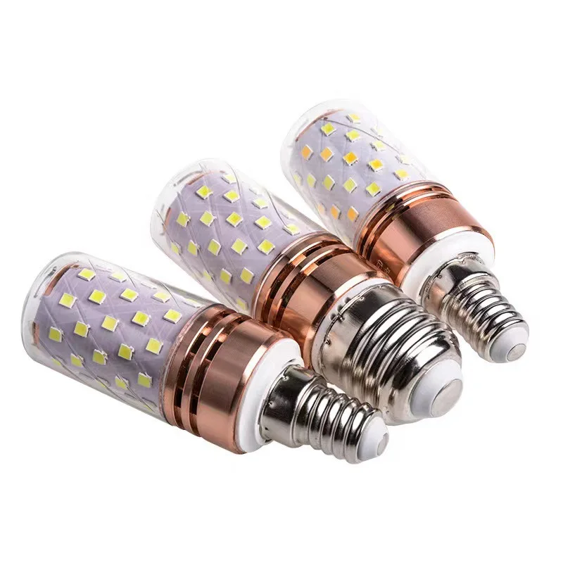 E27 Corn LED Bulb E14 Screw Cap  Home Energy-Saving Three-Color Adjustable Light