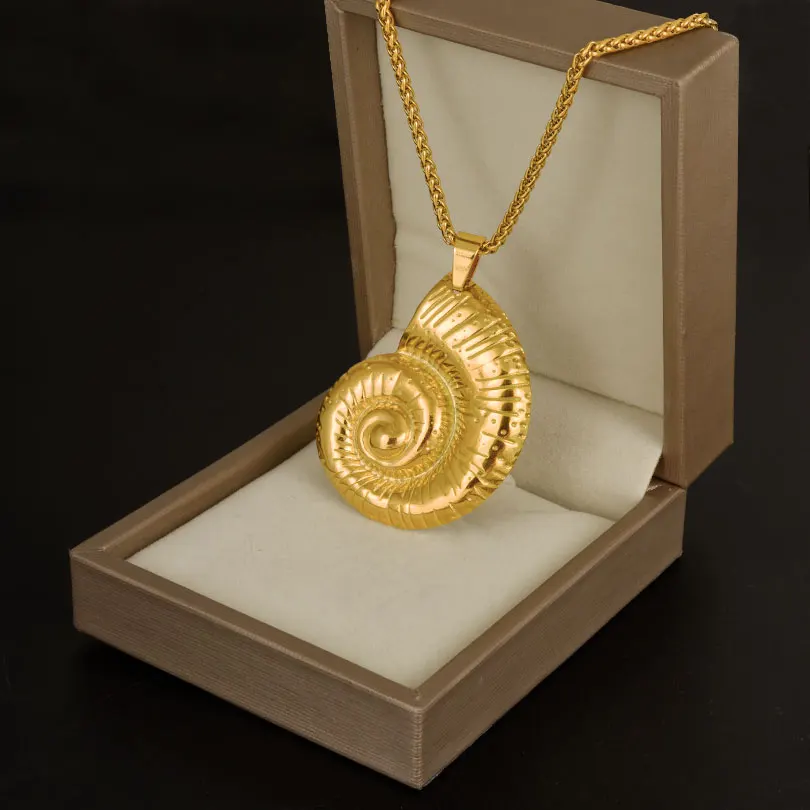 1Pcs Stainless Steel Big Textured Conch Big Stud Earrings Distinctive 18k Gold Color Necklace/Ring For Women Punk Accessory Set