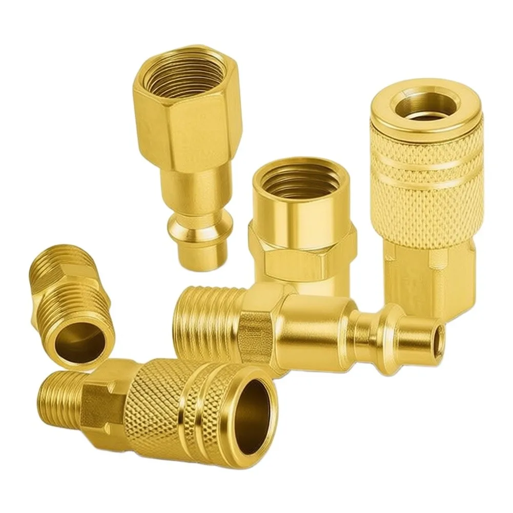 45Pcs 1/4'' Air Hose Fittings Coupler & Plug- Air Compressor Kit Quick Connect Air Compressor Accessories Air Tool Set