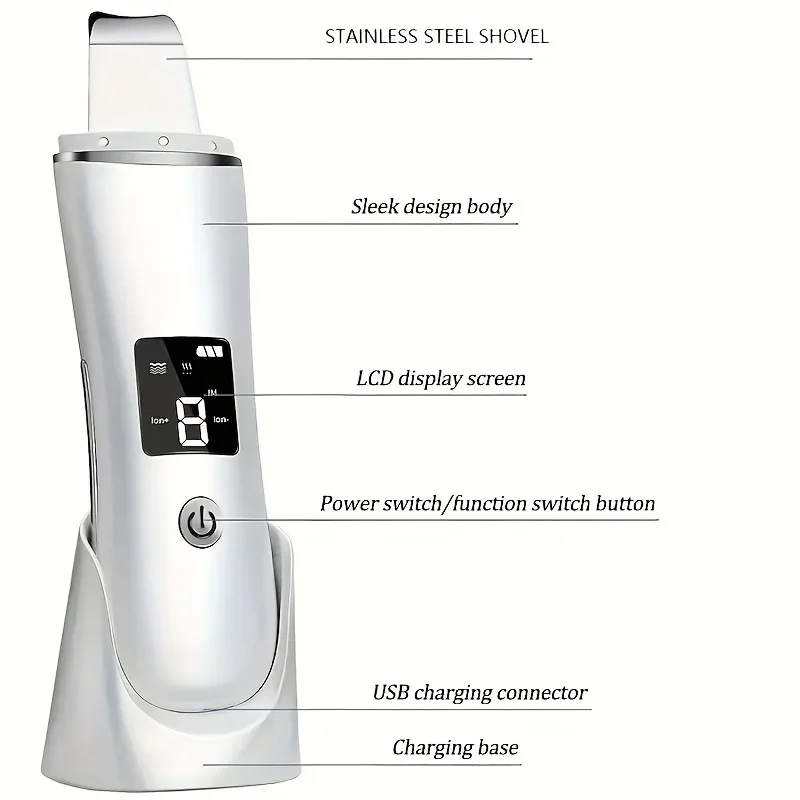 ASANI-Portable USB Rechargeable Electric Facial Cleansing Beauty Device - High Quality, Digital Display