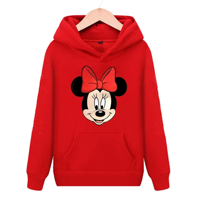 Spring Autumn Winter Hoodies Boys Girls Cartoon Mickey Minnie Children Long Sleeve Sweatshirts Kids Cool Sreet Pullovers Clothes