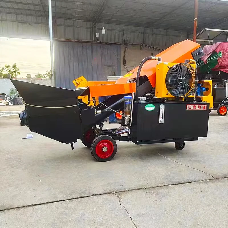 

Large concrete conveying pump small fine stone mortar feeding machine large aggregate pouring pump deposit