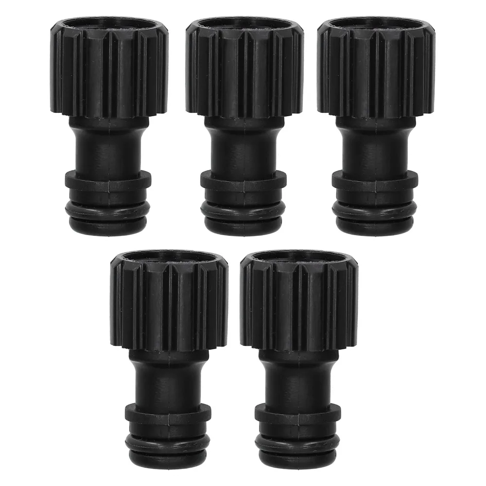 10PCS ABS Nipple Connector Black Lightweight 18 Mm Nipple Connector M18 X 1.5mm Female Thread Pump Connector Aquarium Hose Use