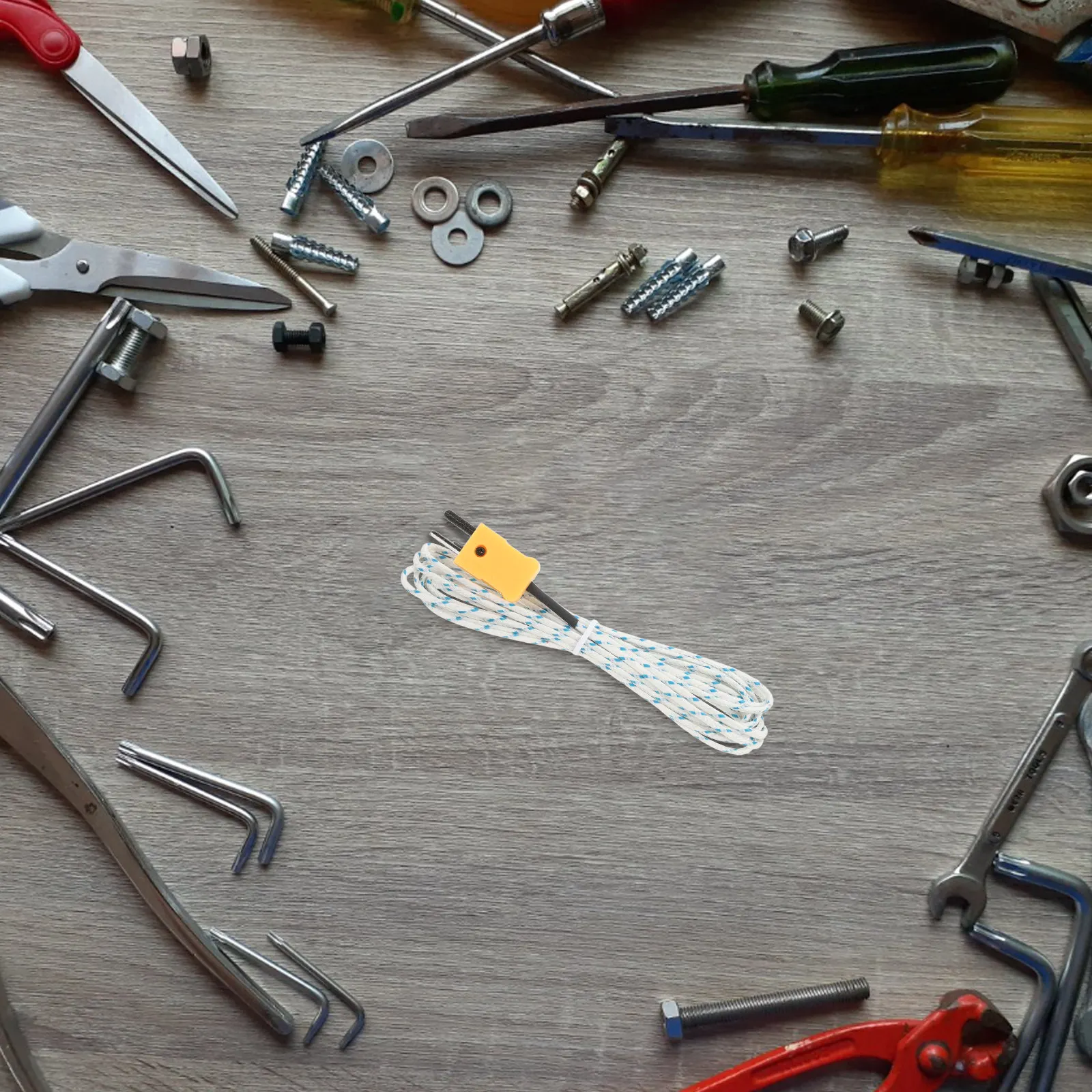 

K Type Surface Temperature Probe 3 Meters Instrument Line Plastic Insulation High Temperature Resistant Accurate Measuring