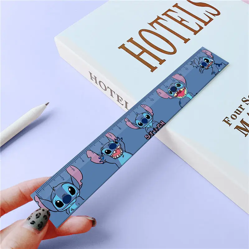 Disney Stitch Ruler Acrylic 15cm/20cm Drawing Student Special Stationery Tools Children's Cartoon Measuring Ruler Supply Prizes