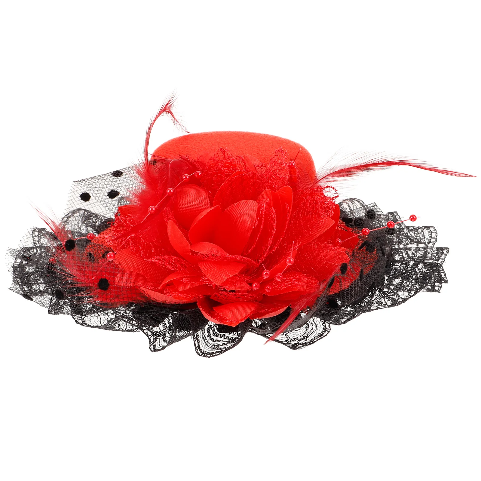 

Hat Tiny Hats for Women Fashionable Mini Fascinators Tea Party Black Cloth Plume Stage Dance Prom Birthday Hat