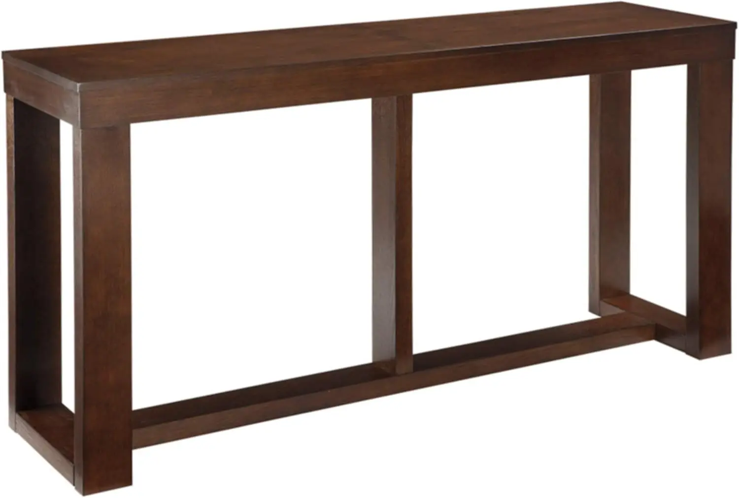 Design by Ashley Watson Mid-Century Rectangular Sofa Table, Dark Brown