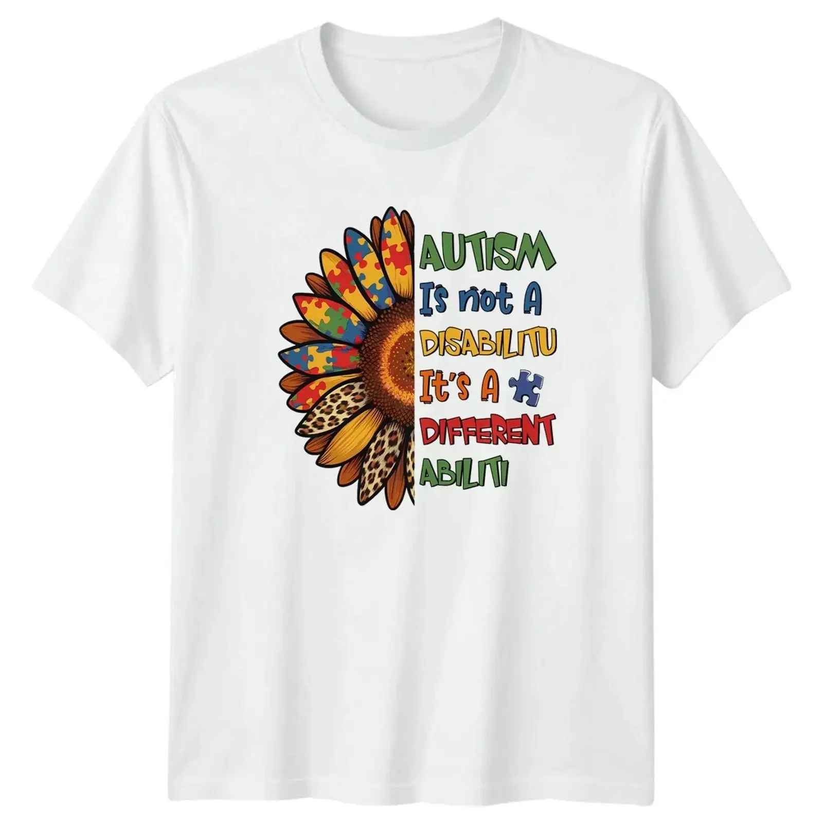 Autism is not a disability Women's T shirt Neurodiversity awareness Image 1 of 4 vintage Washed Soft Casual designer clothes