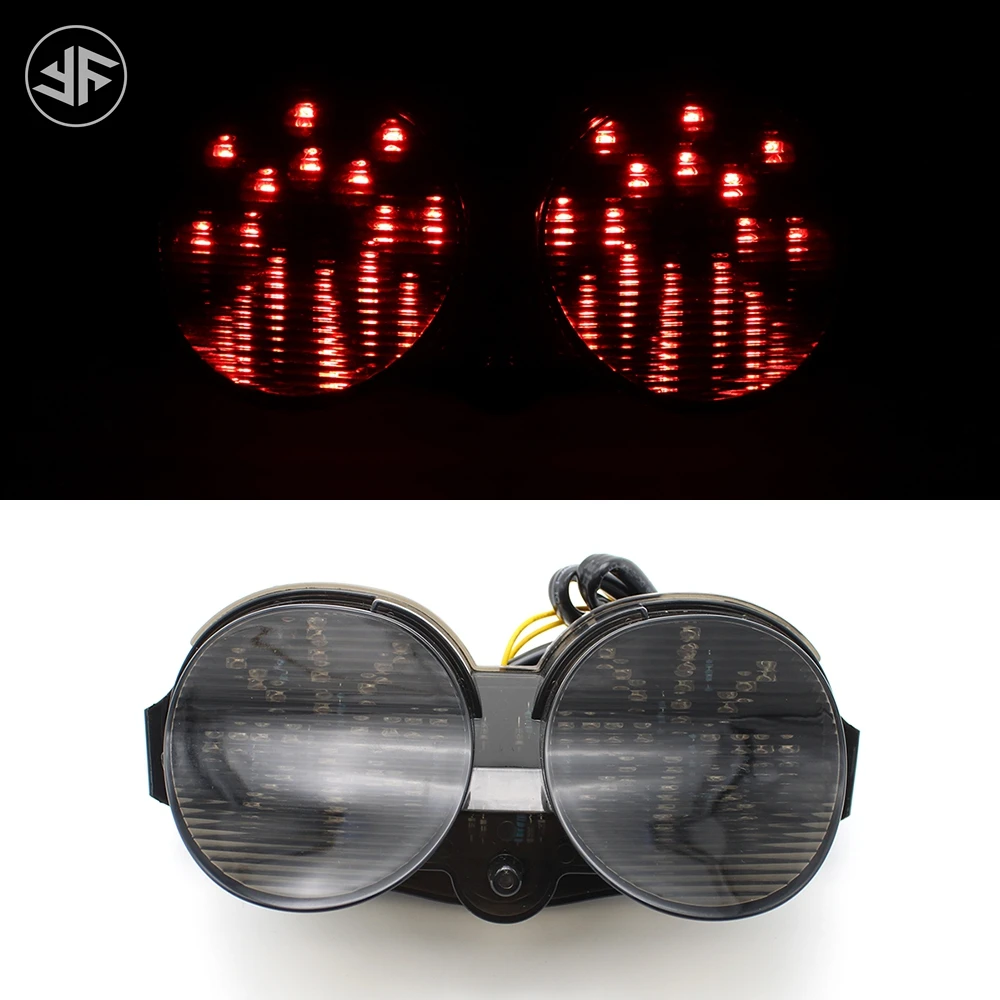For YAMAHA YZF-R6 1998 1999 2000 2001 2002 Motorcycler Integrated LED Rear Tail Light Brake Turn Signals Blinker Accessories