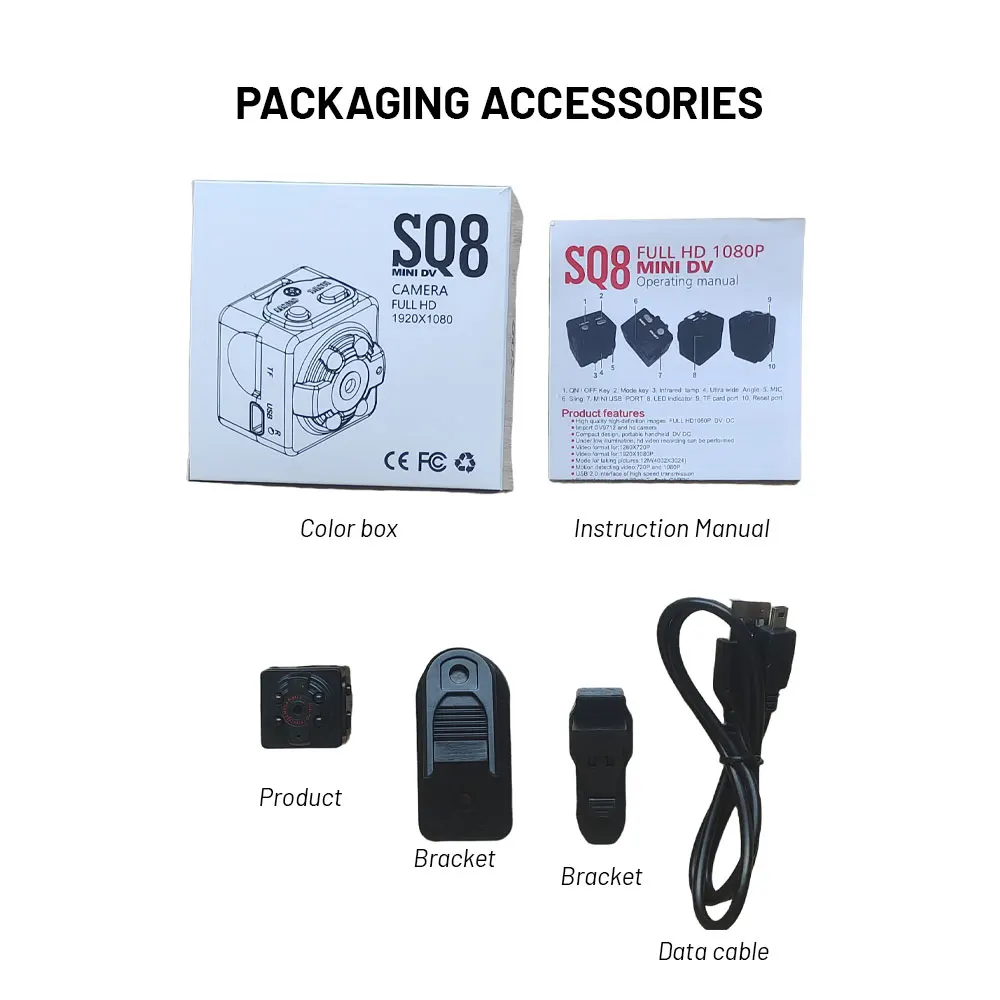 كاميرا صغيرة HD 1080P سجل مراقبة كاميرات الفيديو البسيطة للرؤية الليلية الرياضة فيديو حماية المراقبة عن بعد كاميرا المنزل الذكي