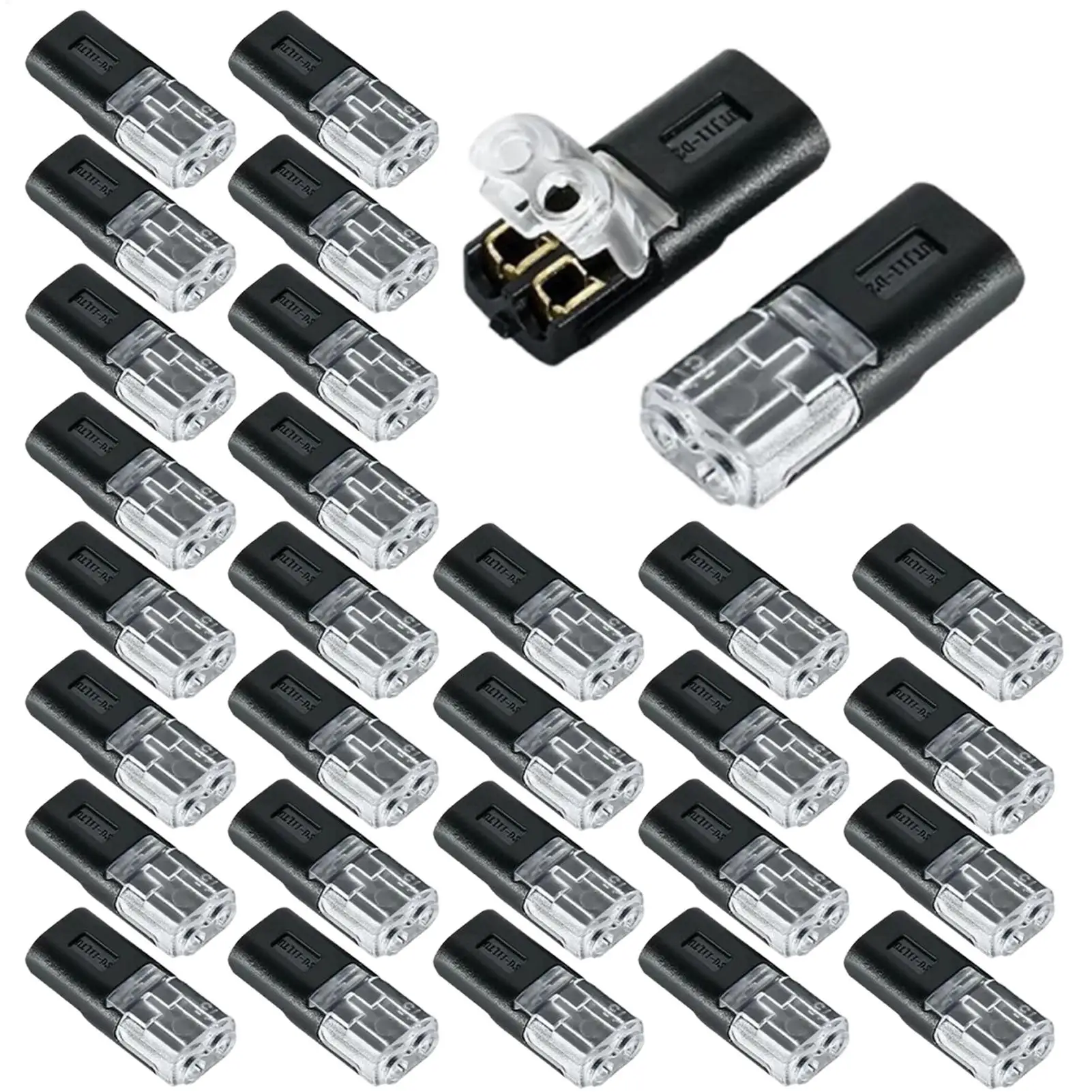 2 Pin Connector 30pcs No Stripping Adapter Multi-Purpose LED Connector For Automotive Car Modification Home Improvement